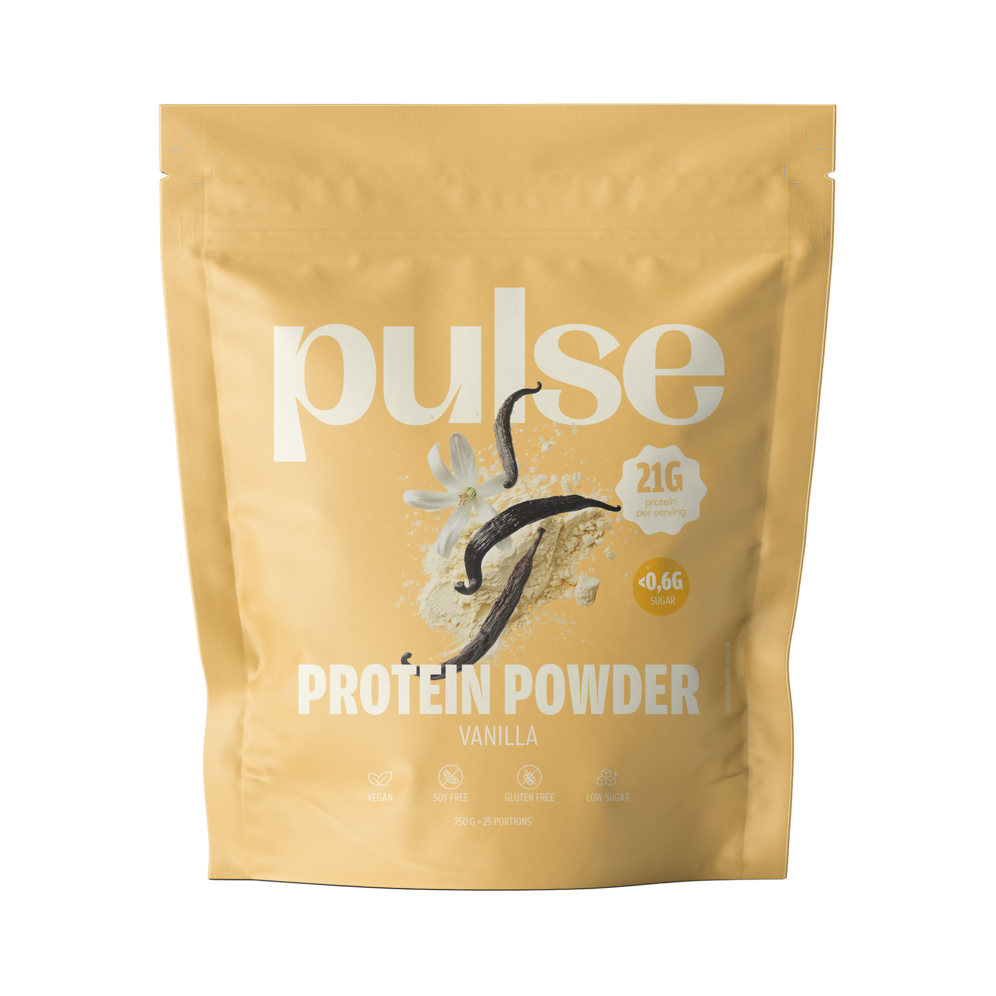 Poudre protéinée vegan vanille 750g Pulse Protein - Front packshot