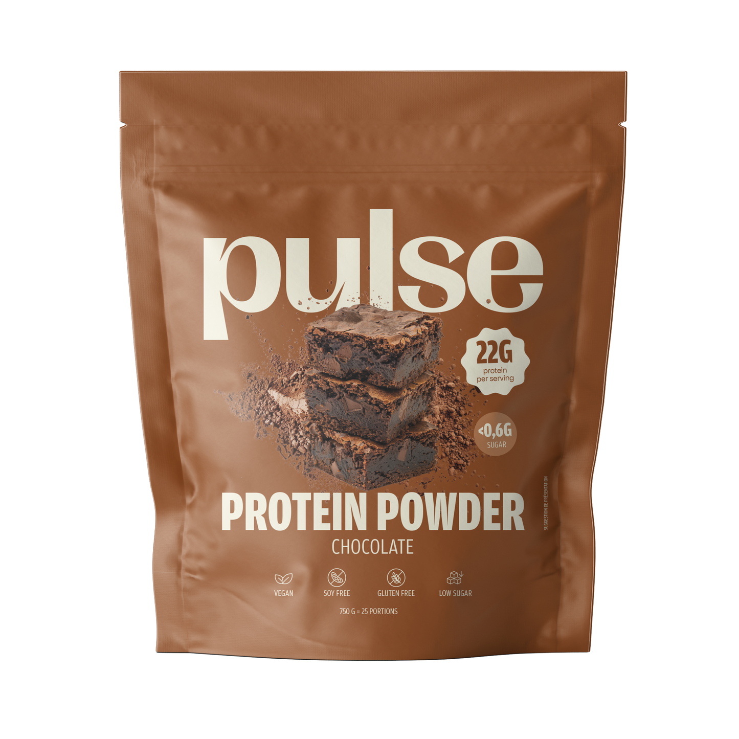 Poudre protéinée vegan chocolat - front packshot
