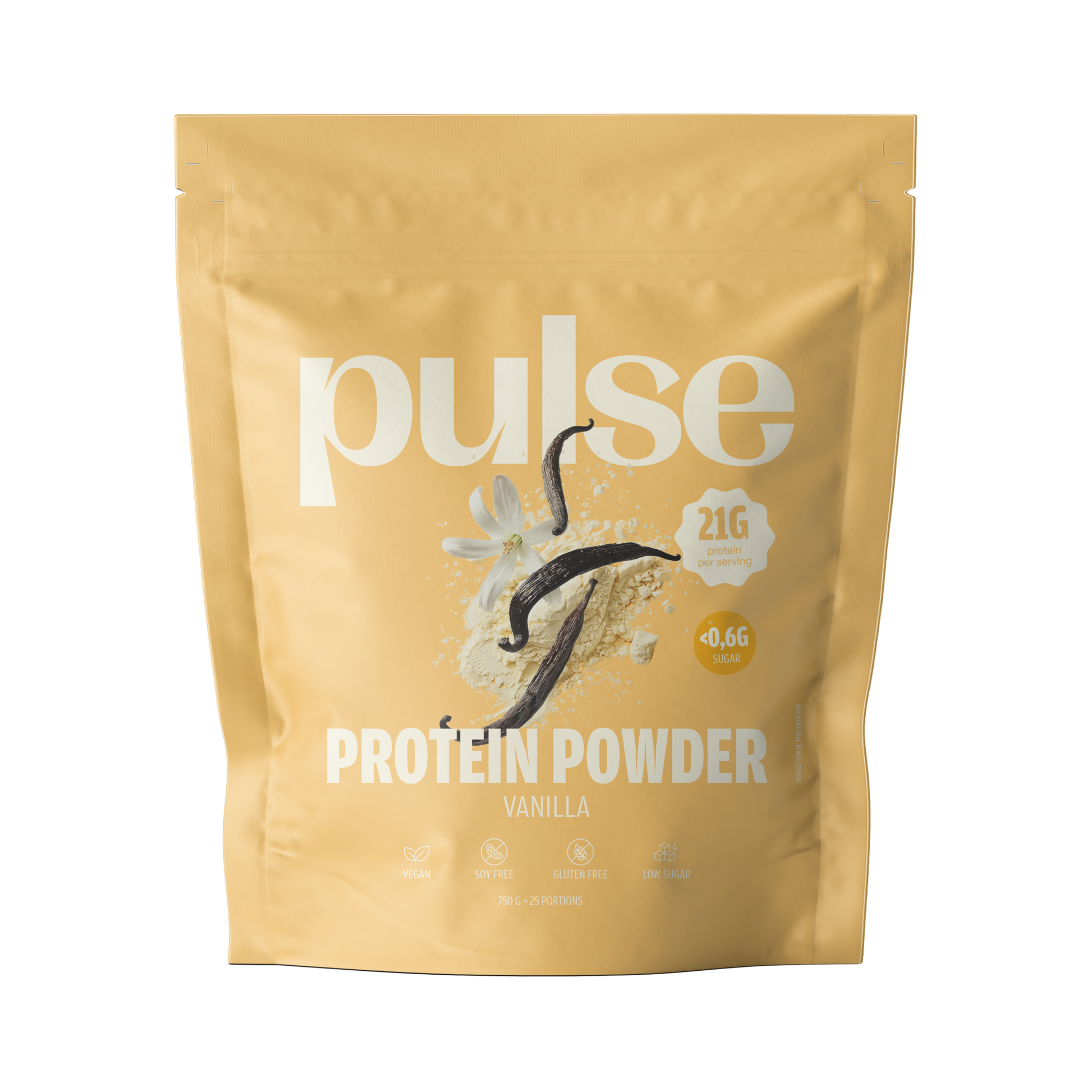 Poudre protéinée vegan vanille 750g Pulse Protein - Front packshot