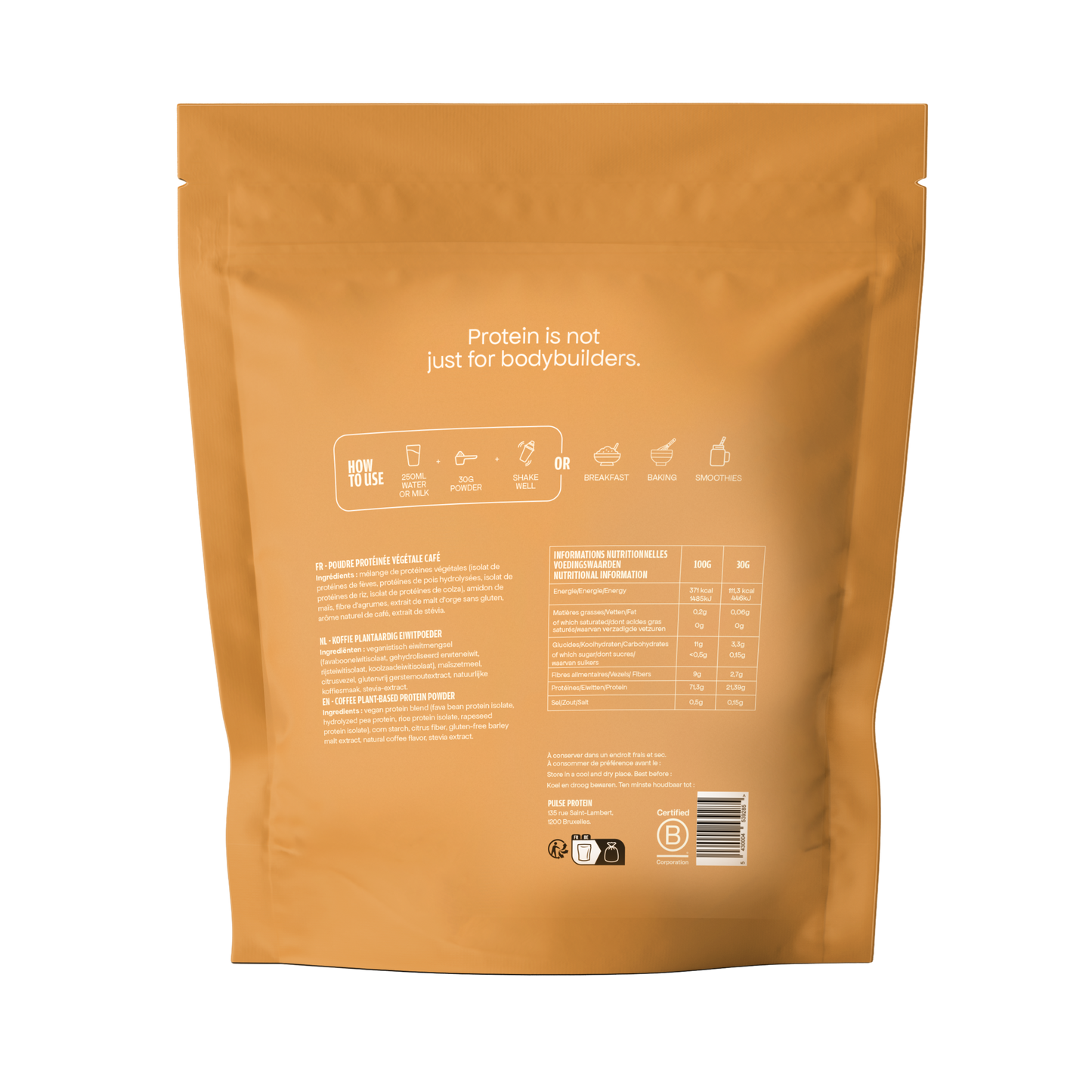 Vegan protein powder coffee 750g