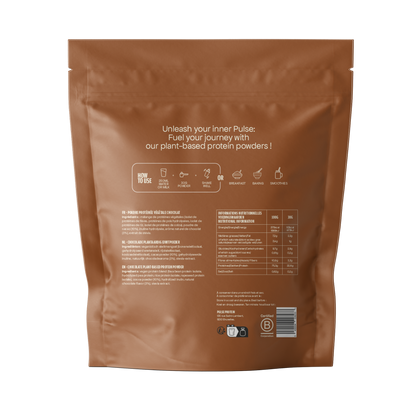 Poudre protéinée vegan chocolat - back packshot